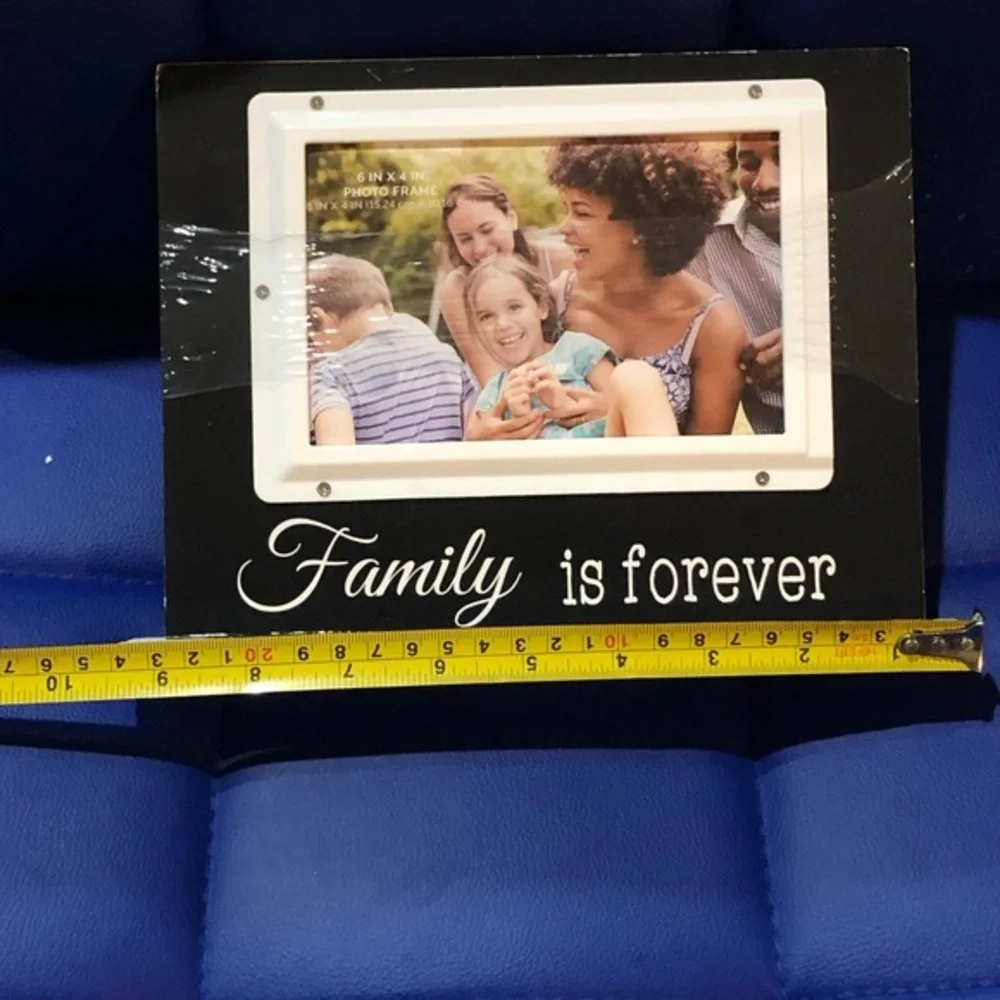 2 photo picture frames, “Family is forever” & “family a whole lot of love